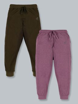 KiddoPanti - Unisex Solid Track Pant (Pack of 2)