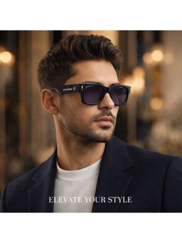 Zaadran - Black Almaty-Black Square Sunglass (Almaty-Black) (54)