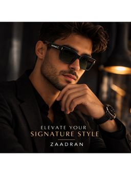 Zaadran - Green Almaty Green Square Sunglass (Almaty-Blk Green) (54)