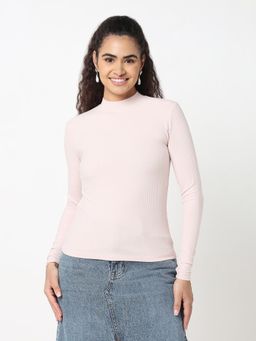 R&B - Women Pink Viscose Full Sleeves Top