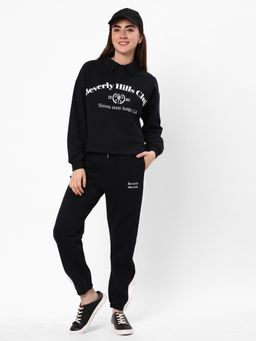 R&B - Women Navy Blue Cotton Full Sleeves Sweatshirt