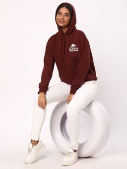 R&B - Women Purple Cotton Full Sleeves Hoodie