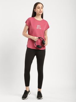 R&B - Women Pink Polyester Half Sleeves Top