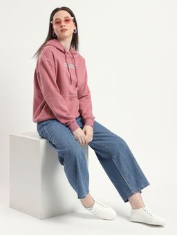 R&B - Women Pink Fleece Puff Sleeves Hoodie