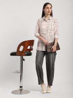 R&B - Women Ivory Polyester Full Sleeves Shirt