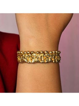 ARVINO - Kesariya Texture Gold Cuff Bangle