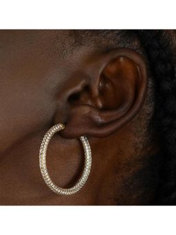 ARVINO - Glitzy Star Gold Studded Hoops Large