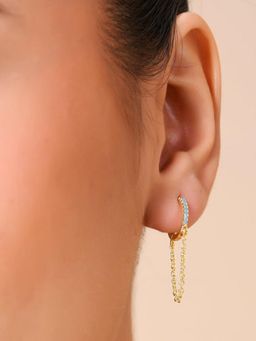 ARVINO - Turquoise 92.5 Sterling Silver Huggies