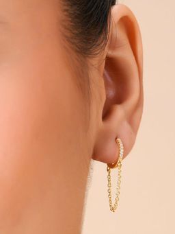 ARVINO - Chained 92.5 Sterling Silver Huggies