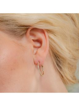 ARVINO - Studded 92.5 Sterling Silver Hoops Medium