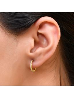 ARVINO - Studded 92.5 Sterling Silver Hoops Small