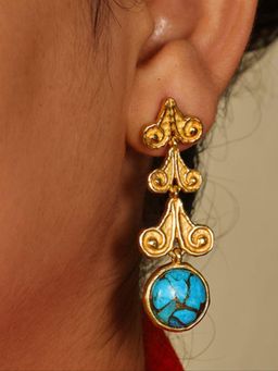 ARVINO - Jharoka Turquoise 92.5 Sterling Silver Earrings