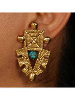 ARVINO - Turquoise Sheild Earrings
