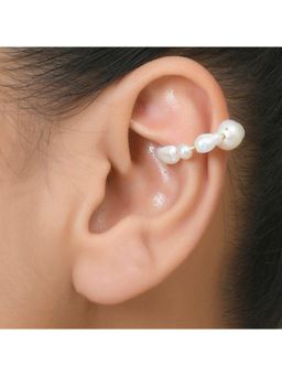 ARVINO - Baroque Pearl Weave 92.5 Sterling Silver Ear Cuff ( Single Piece )