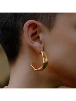 ARVINO - Gilded Crimped Hoops