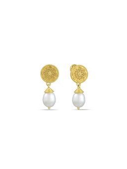 ARVINO - Filigree Pearl 92.5 Sterling Silver Earrings