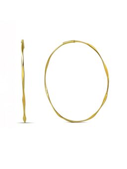 ARVINO - Soft Wave 92.5 Sterling Silver Gold Hoops Large