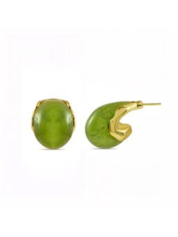 ARVINO - Olive Drop Gold Earrings