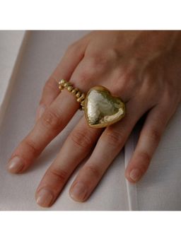 ARVINO - Gilded Concave Heart Ring