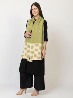 STADO - The Olive Bloom Woollen Shawl