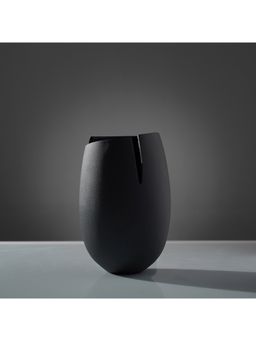 Folkstorys - Raw Grey Metal Vase