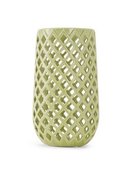 Pure Home + Living - Green Interlaced Ceramic Vase