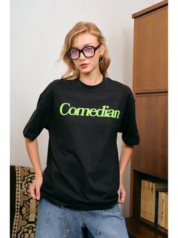 Bonkers Corner - Comedian Crew Neck Oversized Black T-Shirt