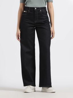 Calvin Klein - Black Loose Fit High Rise Cotton Jeans