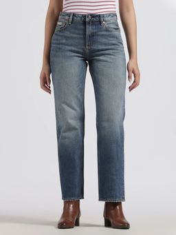 Calvin Klein - Blue Mid-Wash Regular Fit Mid Rise Jeans