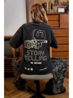 Bonkers Corner - Film Studio Oversized Black T-Shirt