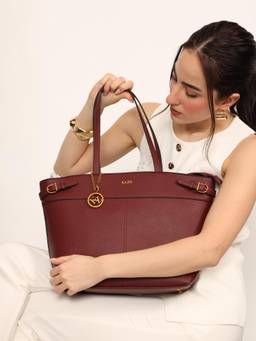 Kazo - Women The Calyx Maroon Tote Bag (L)
