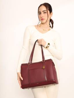 Kazo - Women The Relic Maroon Tote Bag (L)