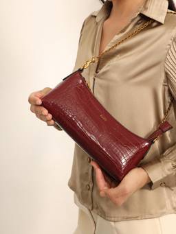 Kazo - Women Maroon Petra Shoulder Bag (S)