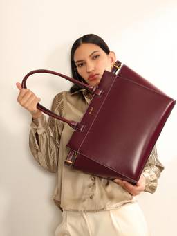 Kazo - Women Alma Maroon Tote Bag (L)