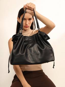 Kazo - Women Resse Black Shoulder Bag (L)