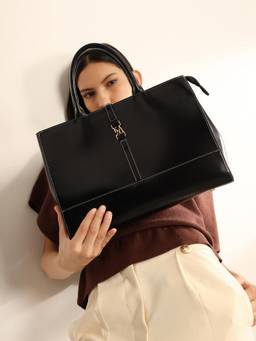 Kazo - Women Wren Black Tote Bag (L)