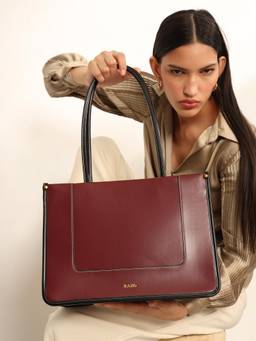 Kazo - Women Elke Maroon Tote Bag (L)