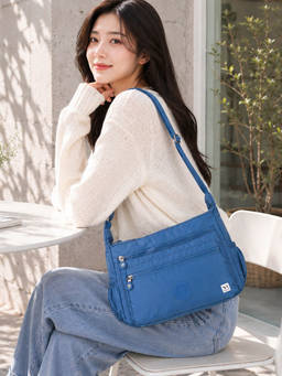 NFI Essentials - Women Blue Solid Crossbody Sling Bag