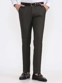 Wyre - Men Olive Green Slim Fit Club Wear Trouser
