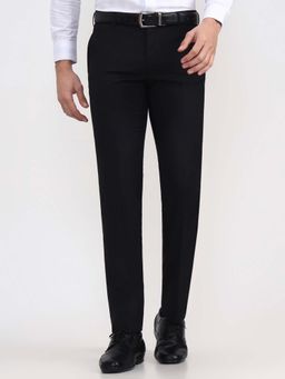 JadeBlue - Super Luxe Men Black Slim Fit Formal Trouser