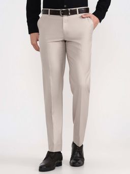 JadeBlue - Men Fawn Terry Rayon Formal Trouser