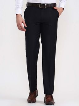 JadeBlue - Black Solid Formal Trouser