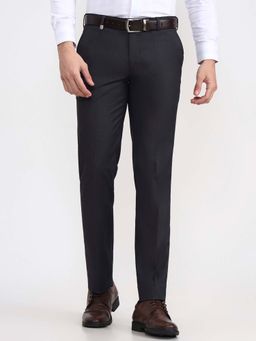 JB Studio - Men Dark Grey Slim Fit Formal Trouser