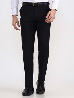 JadeBlue - Black Solid Formal Trouser