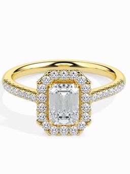EMORI - Brilliant Emerald Cut Ring in 14KT Gold | Authentic & Certified Lab Diamonds