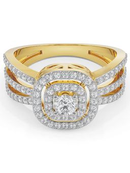 EMORI - Margot Halo Ring in 14KT Gold | Authentic & Certified Lab Diamonds