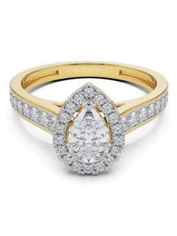 EMORI - Perky Pear Ring in 18KT Gold | Authentic & Certified Lab Diamonds