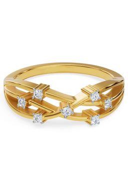 EMORI - Glimmering Intertwine Band in 14KT Gold | Authentic & Certified Lab Diamonds
