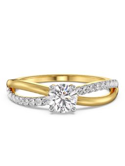 EMORI - Clustered Brilliance Ring in 14KT Gold | Authentic & Certified Lab Diamonds