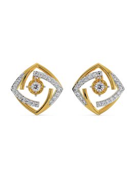 EMORI - Square Styled Earring in 14KT Gold | Authentic & Certified Lab Diamonds